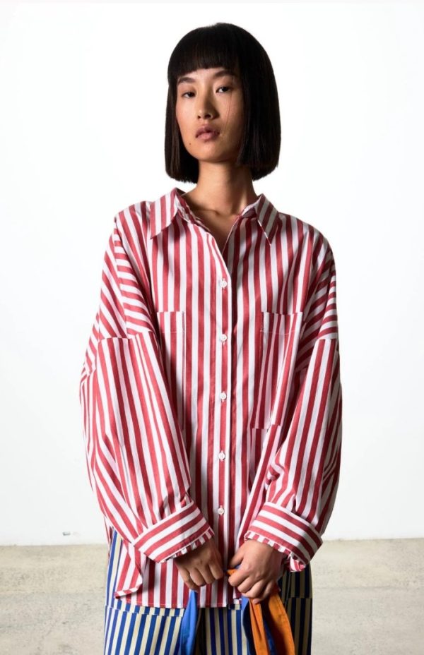 SALE Frederick Shirt - Red stripe - Image 2