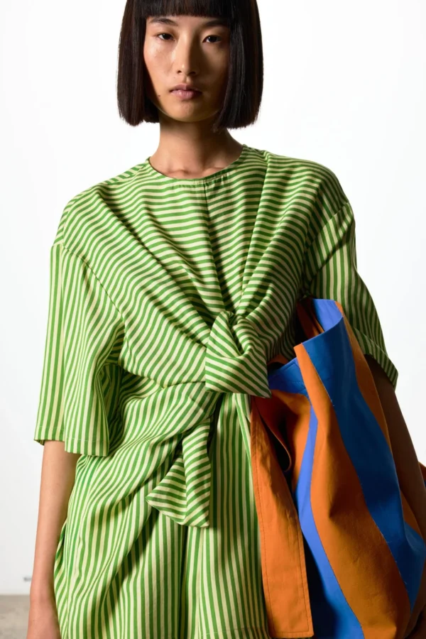 SALE Heather Top - Green Stripe