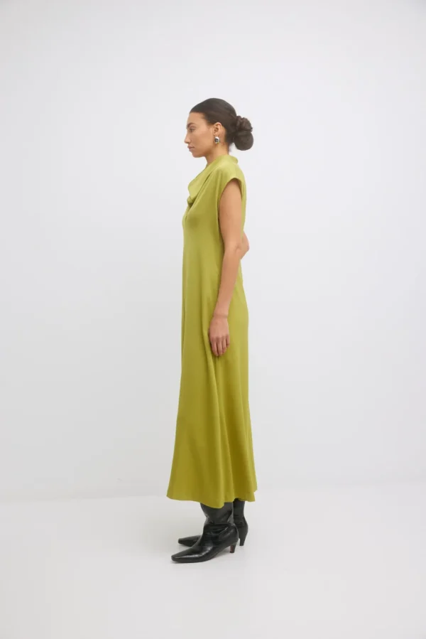 Ruffus Dress Chartreuse - Image 2