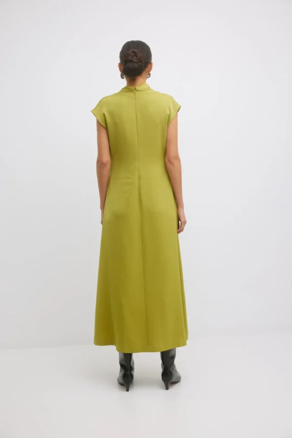 Ruffus Dress Chartreuse - Image 3