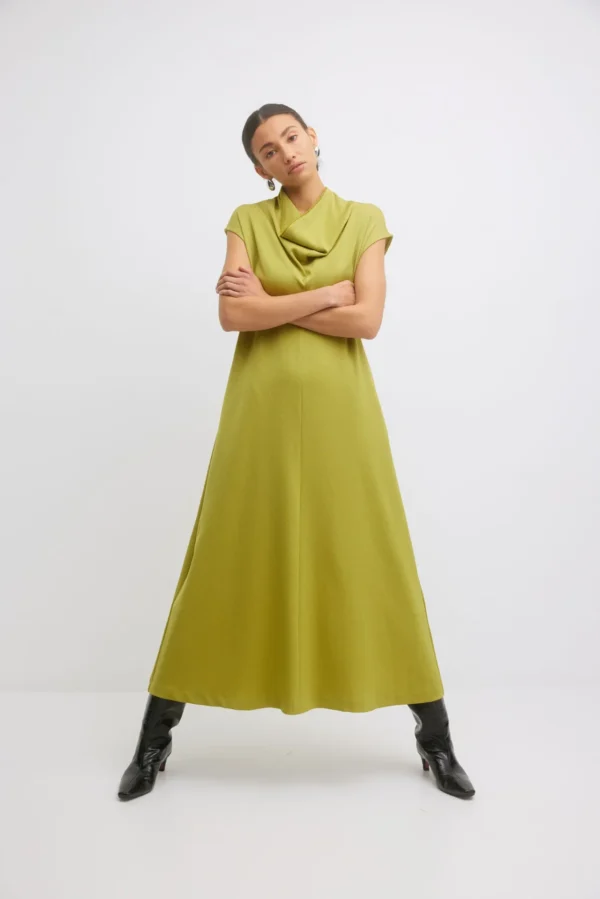 Ruffus Dress Chartreuse - Image 4